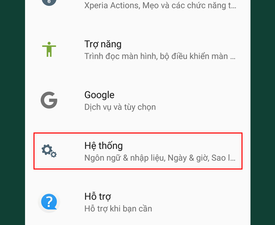 Bước 1: Vào Cài đặt > Chọn Hệ thống.