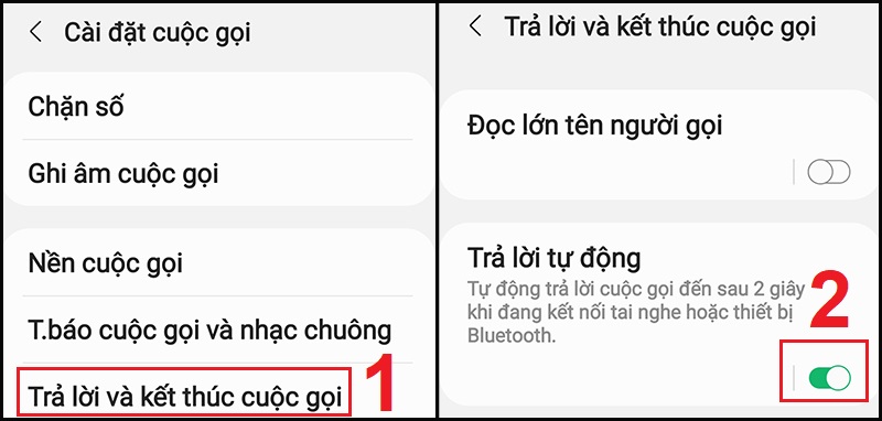 Bật t&iacute;nh năng Trả lời tự động