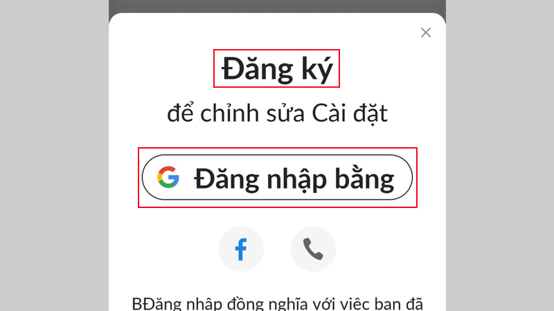 Đăng ký hoặc Đăng nhập tài khoản Tango