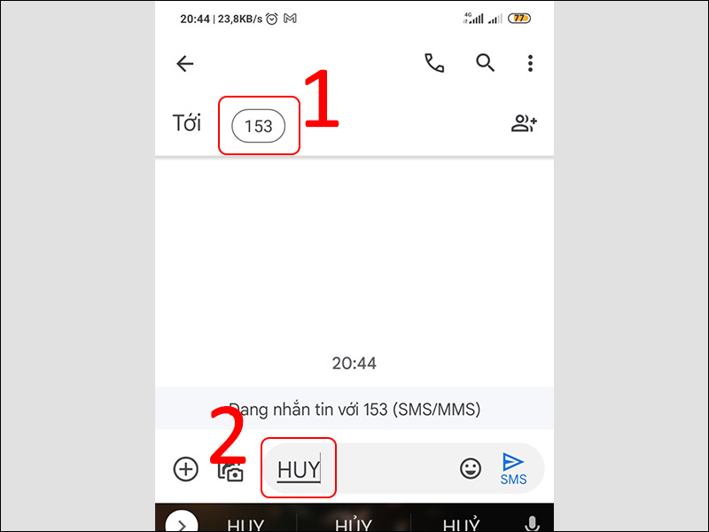 Tắt ứng dụng SIM Viettel bằng SMS