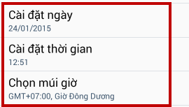 Cài đặt giờ trên Lenovo P70