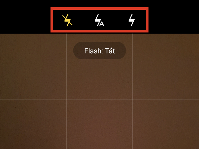 Ba chế độ đèn flash trên điện thoại Samsung