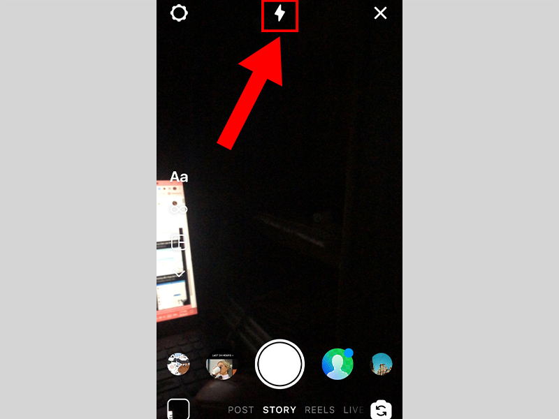 Bật flash khi chụp ảnh trên Instagram
