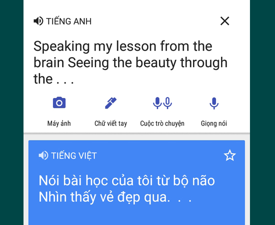 những đoạn văn bản mà bạn đánh dấu đã được dịch