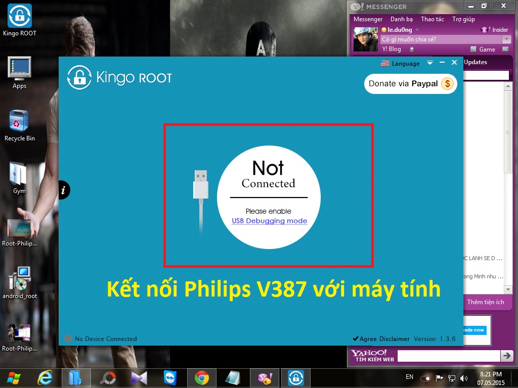 Mở ứng dụng Kingo Root lên