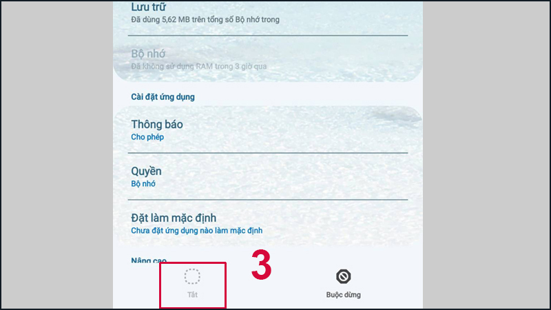 Sau khi điện thoại hoàn thành xóa dữ liệu, hãy chọn Tắt