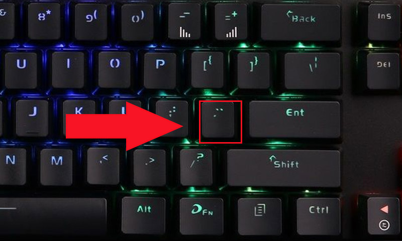 Nhấn trực tiếp dấu nháy đơn ở ngay trên bàn phím