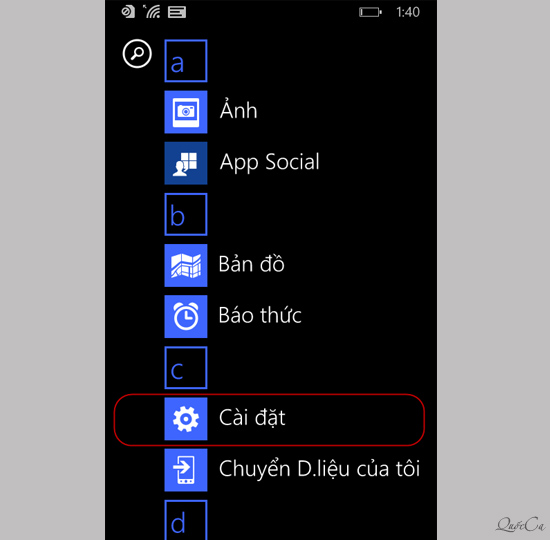 Cài đặt khóa màn hình cho Lumia