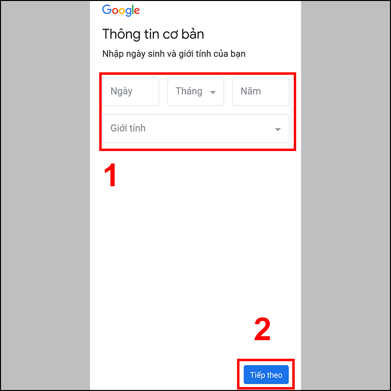 Cách tạo Gmail trên điện thoại Android