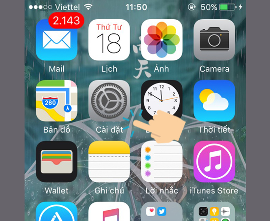 chọn vào cài đặt