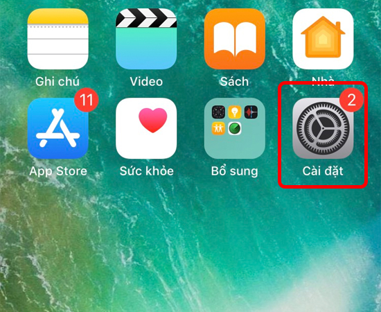 Bước 1: Các bạn hãy truy cập vào Cài đặt trên điện thoại.