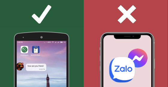 Tại sao iPhone, iPad không có bong bóng chat như điện thoại Android?
