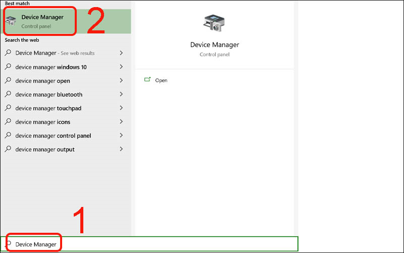 Tiến hành chọn Device Manager