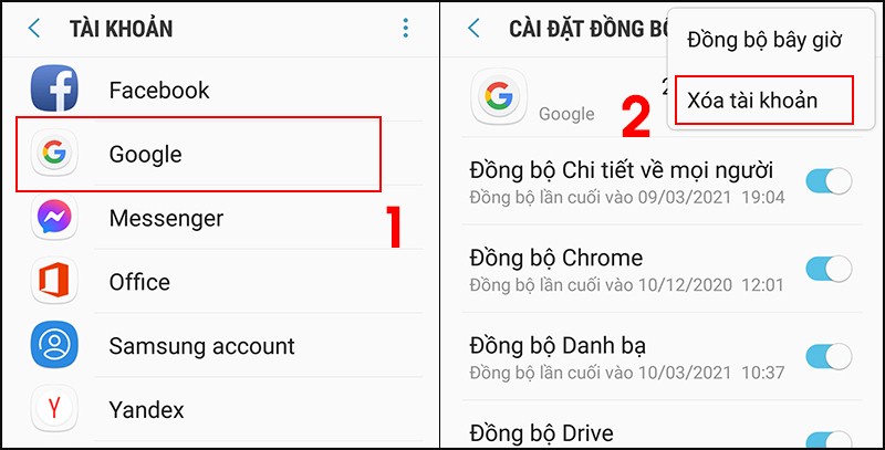 Bước 1: Mở Cài đặt > Chọn phần Tài khoản.