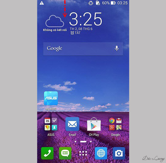 Rút dây cáp ra giữa điện thoại và trên màn hình điện thoại sẽ xuất hiện một thông báo