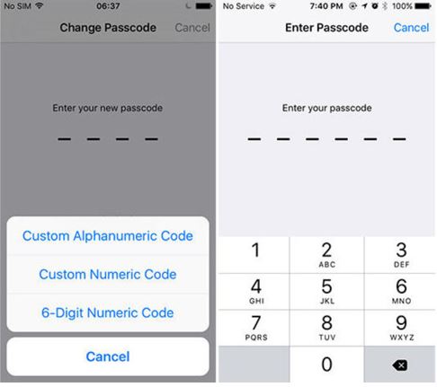 giao diện khóa iphone 6