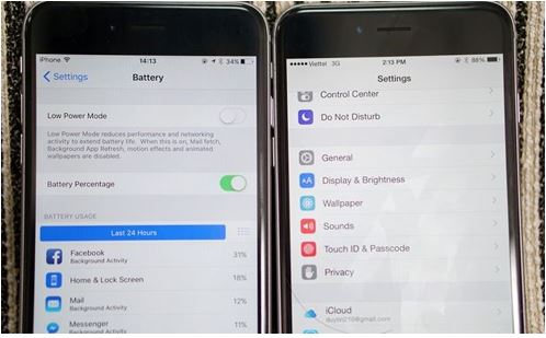 tiết kiệm pin trên iphone 6