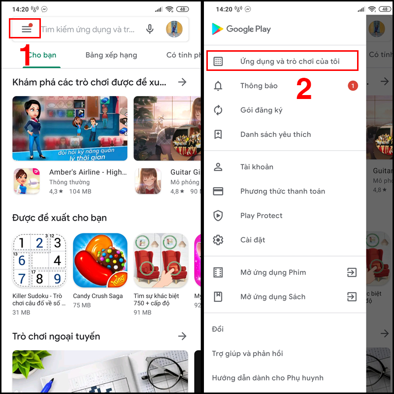 Xóa và tải lại ứng dụng