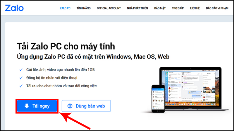 Cài đặt Zalo PC cho máy tính