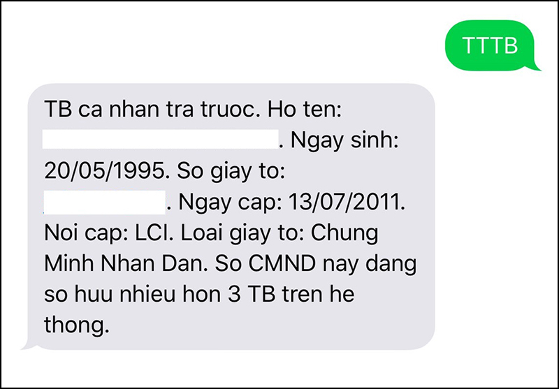 Cách kiểm tra số điện thoại qua CMND với nhà mạng Viettel, Vina, Mobi