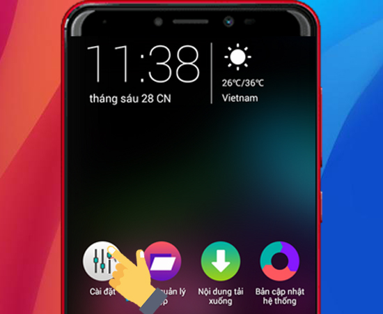 Bước 2: Vào Cài đặt.