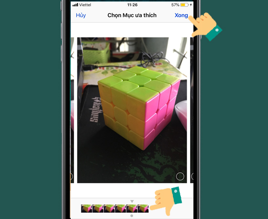 Bước 5: Chọn ảnh ưng ý nhất > Xong.