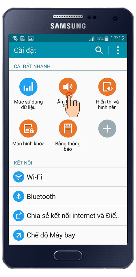 tắt âm thông báo khi chạm trên màn hình