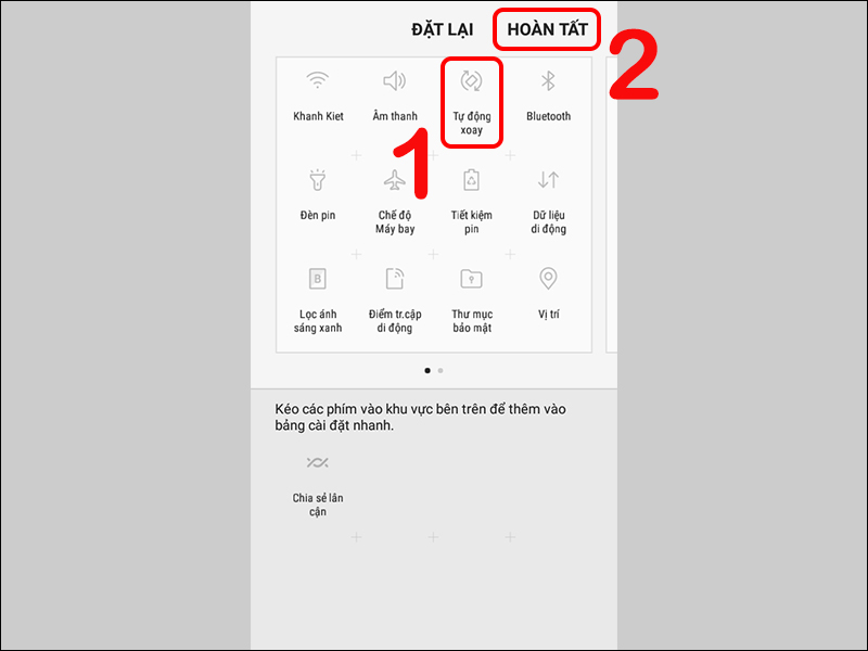Cách bật tính năng Cho phép xoay Màn hình chính điện thoại Samsung