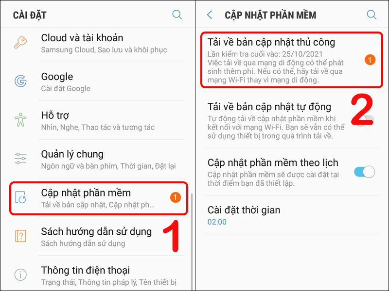 Bật tính năng Cho phép xoay Màn hình chính điện thoại Samsung