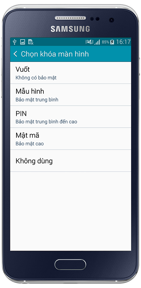 Đặt mật khẩu cho điên thoại