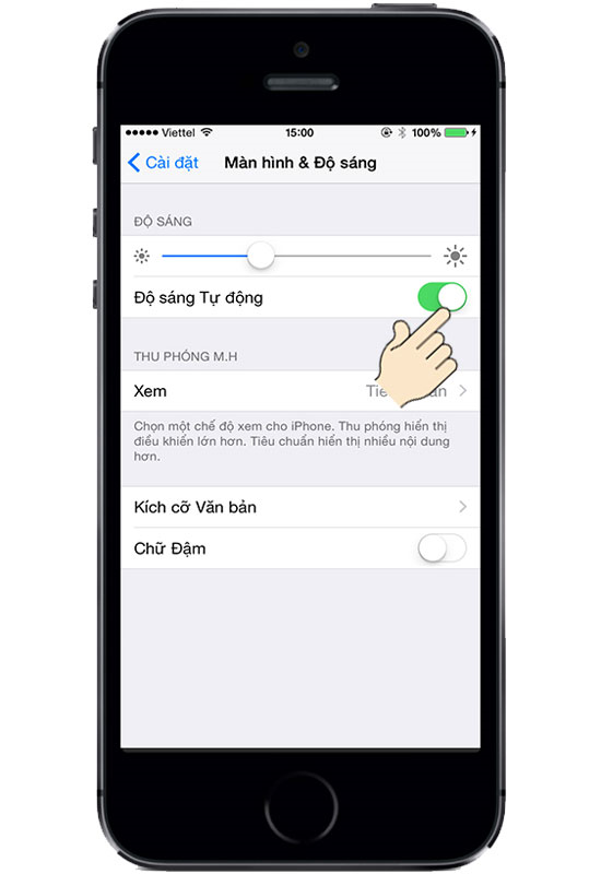 Cách chỉnh độ sáng màn hình trên iPhone 5S