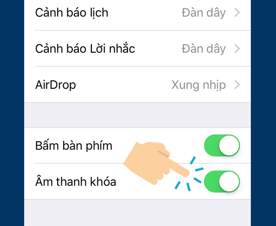 Tắt Âm thanh khóa