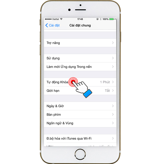 Cách cài đặt tự động khoá màn hình trên iPhone 6