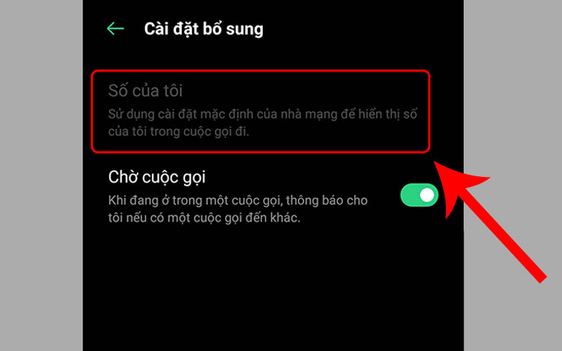 T&igrave;m đến mục Số của t&ocirc;i d&ugrave;ng để ẩn số điện thoại bị l&agrave;m mờ
