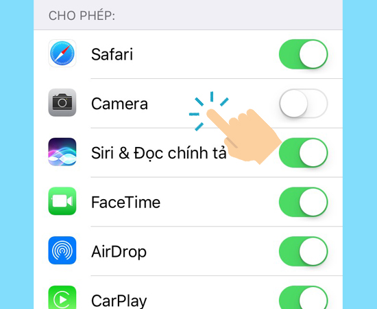 Bật Camera l&ecirc;n