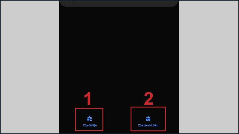 H&atilde;y đảm bảo bạn đ&atilde; x&oacute;a cả dữ liệu v&agrave; bộ nhớ đệm của ứng dụng