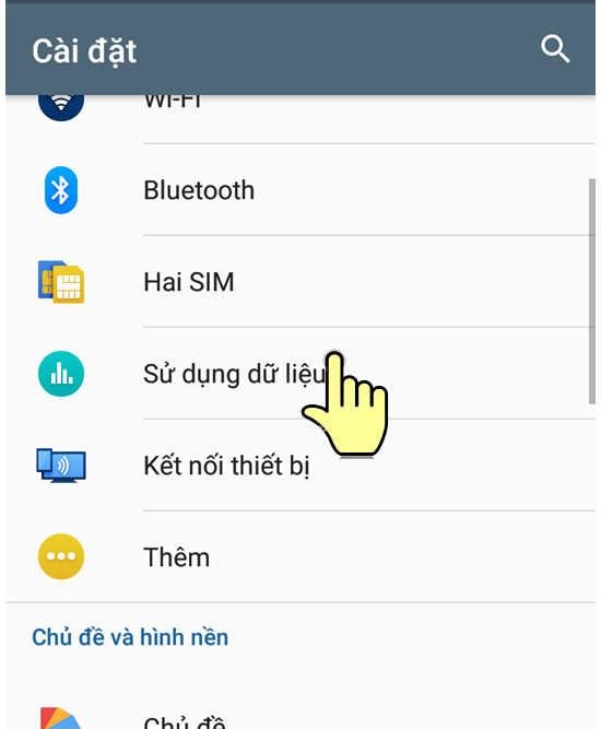 Chọn sử dụng dữ liệu