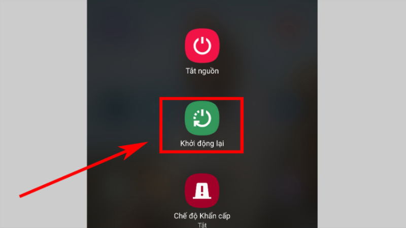 Khởi động lại điện thoại để khắc phục lỗi kết nối WiFi bị yếu
