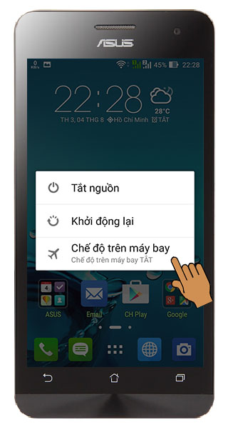 Bật chế độ máy bay