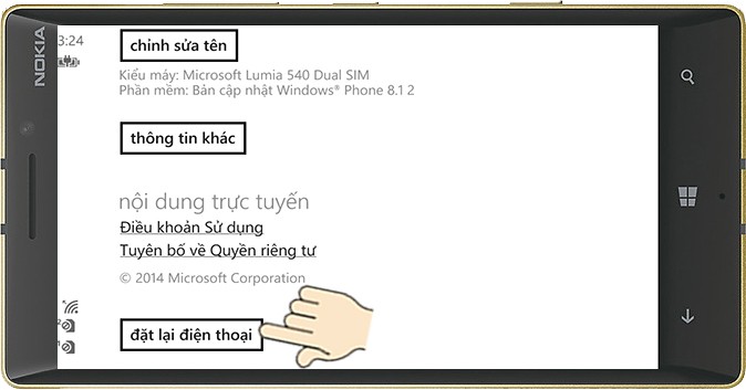 Khôi phục lại cài đặt gốc