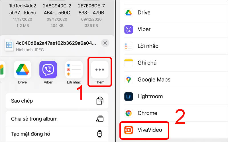 Chọn biểu tượng ứng dụng VivaVideo