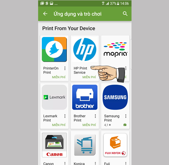 ​Cài đặt HP Print Service Plugin