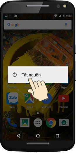 Xóa dữ liệu rồi khởi động lại máy