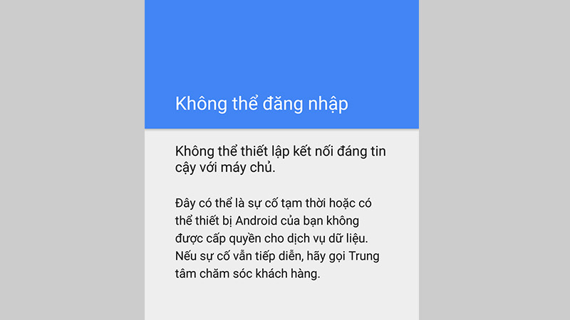 Lỗi “Không thể thiết lập kết nối đáng tin cậy tới máy chủ”