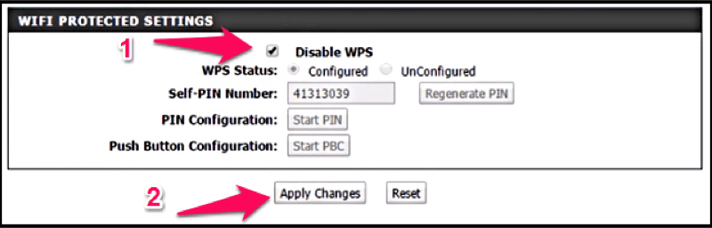 Disable WPS