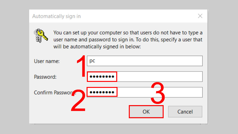 Nhập mật khẩu để xác nhận