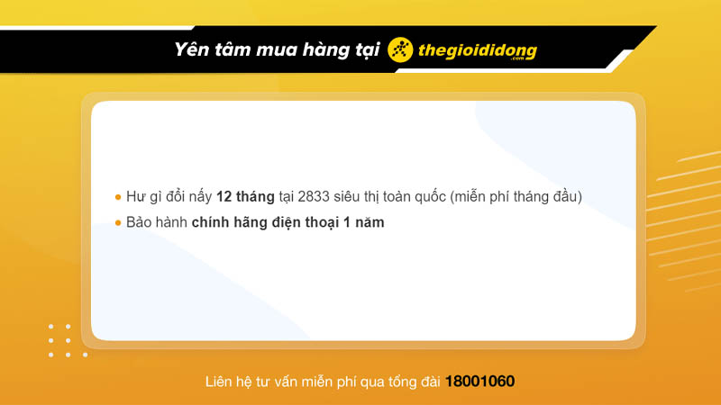 Chính sách bảo hành rõ ràng, hấp dẫn