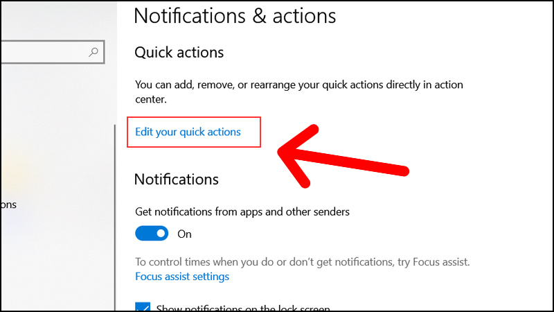 Edit your quick actions