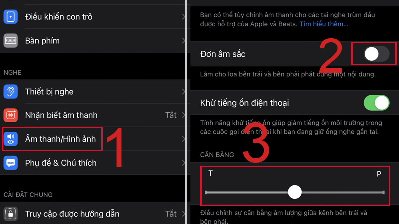 Điều chỉnh các tùy chọn