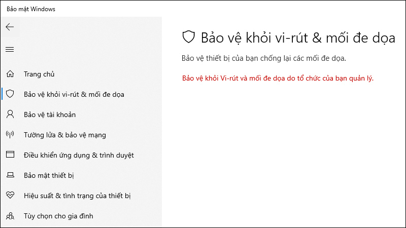 Sau khi tiến hành tắt Windows Defender